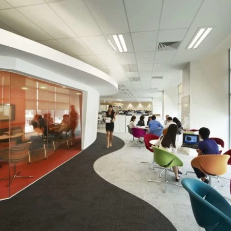 Office interior at HSBC