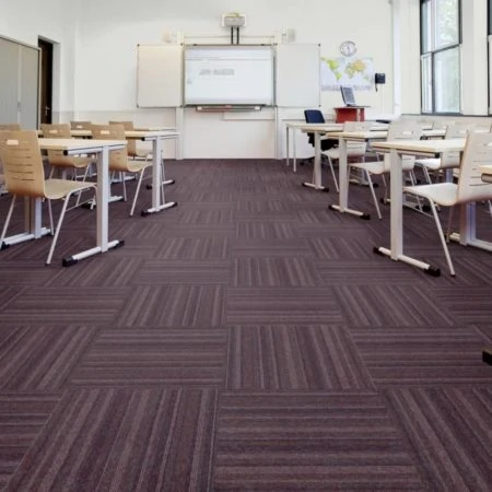 Classroom with carpet tiles