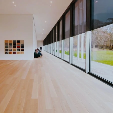 Large gallery with big window down one side