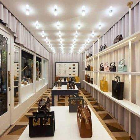 Shop interior with cork flooring