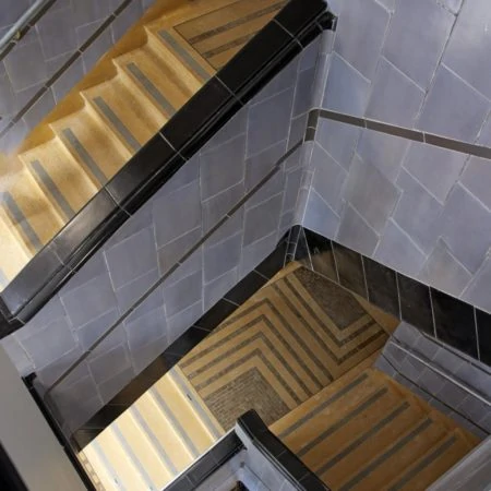 View down a stairwell