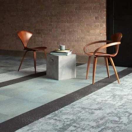 Industrial carpet with chairs