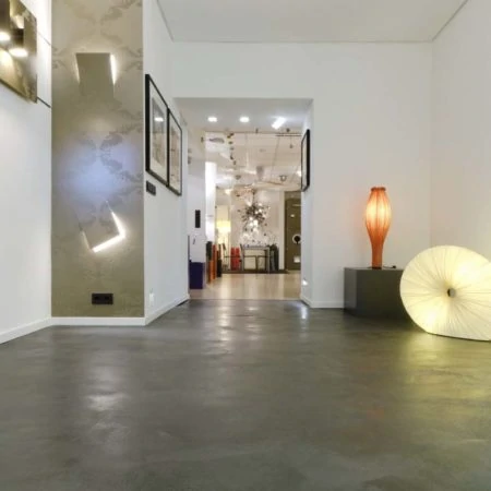 Polished concrete retail floor