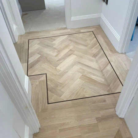 Parquet flooring unvarnished