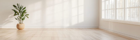 Plant on sustainable flooring