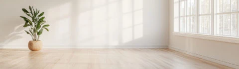 Plant on sustainable flooring