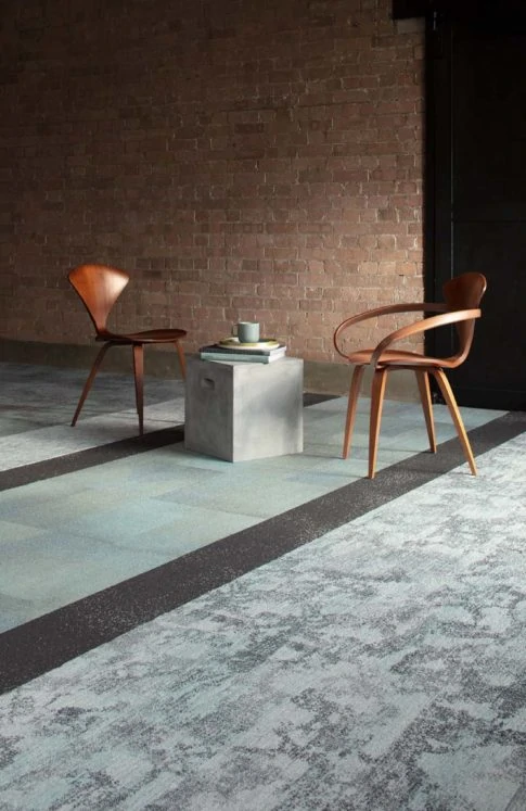 Industrial carpet with chairs